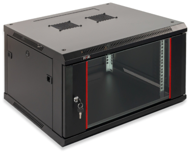 PIX-R19W-6U-600-B – Szafa wisząca 6U, Czarna