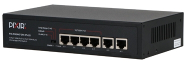 PIX-POE4AT-2FE-PS-3S – 6-portowy switch PoE, 4x PoE af/at, 2x UPLINK